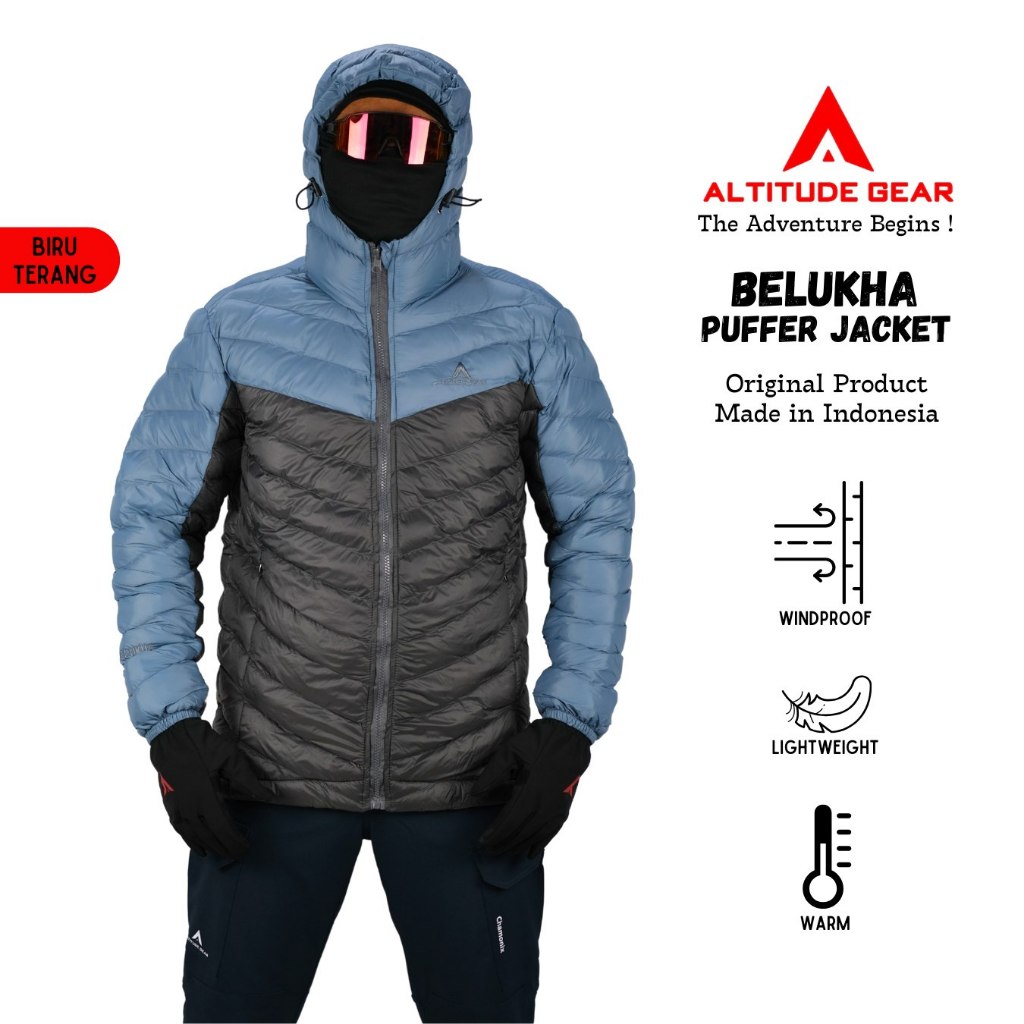 Jaket Gunung Dacron Puffer Gelembung Outdoor Pria Wanita Altitude Gear Belukha