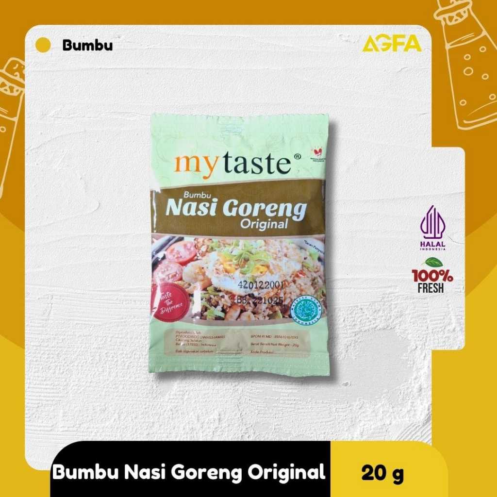 

MY TASTE BUMBU NASI GORENG ORI 20GR / Mytaste Bumbu nasi goreng / BUMBU MASAK NASGOR PRAKTIS