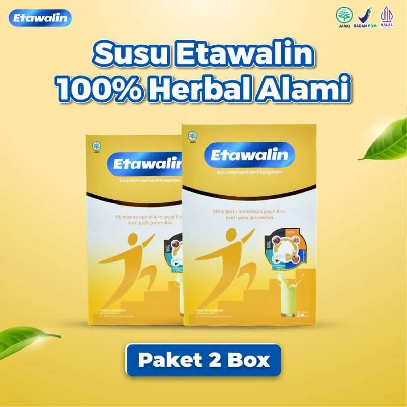

(2 Box) Etawalin Susu Kambing Etawa Solusi Nyeri Sendi Pegal Linu Asam Urat Paket Sehat