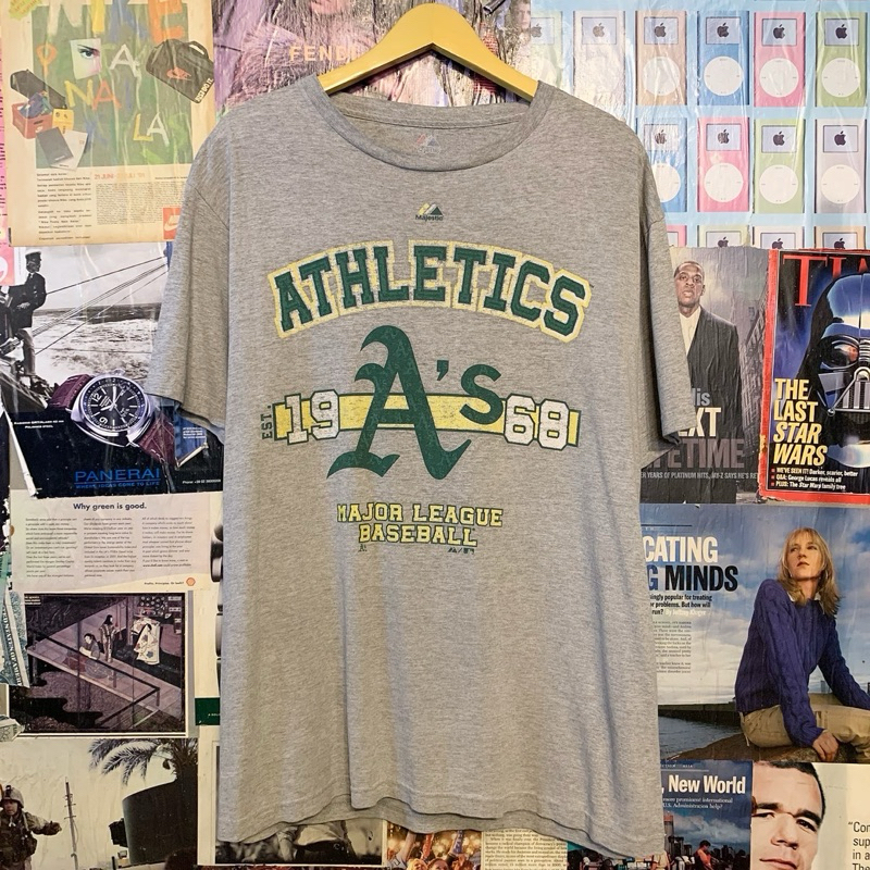 Kaos Tshirt MLB Baseball Vintage Oakland athletics Second Original