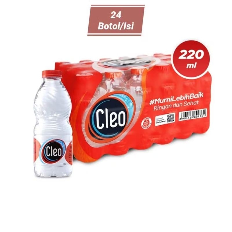

Cleo Mini Air Murni 220ml Per Pack Isi 24 Botol