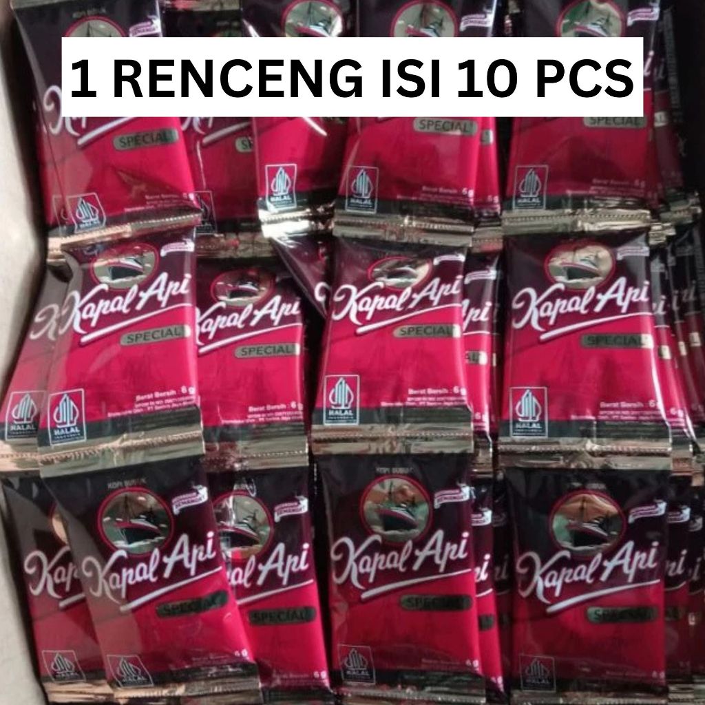 

(1 RENCENG ISI 10 PCS) Kapal Api Special Mix Kopi Bubuk 23 Gram Sachet Renceng Eceran Isi 10 Pcs Kapal Api Promo
