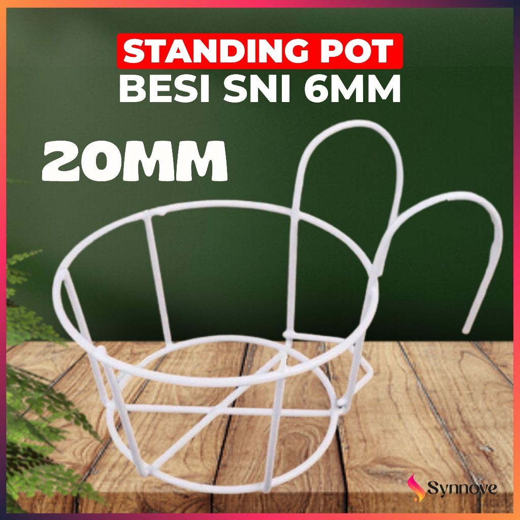 Rak Pot Bunga Besi Dinding 20mm Gantungan Pot Bunga Pot Tanaman Gantung Rak Bunga Gantung Balkon