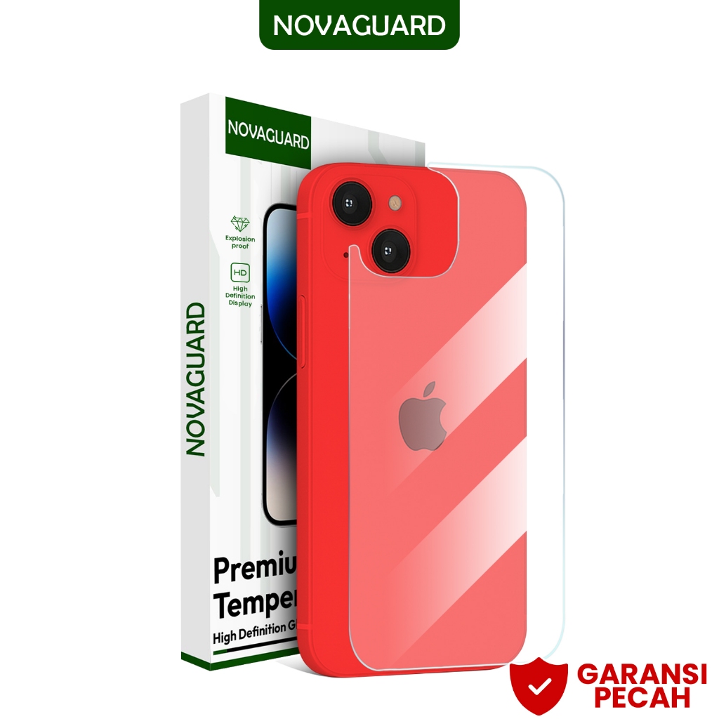 NovaGuard Back Tempered Glass for iPhone XR Clear Anti Gores Belakang iPhone