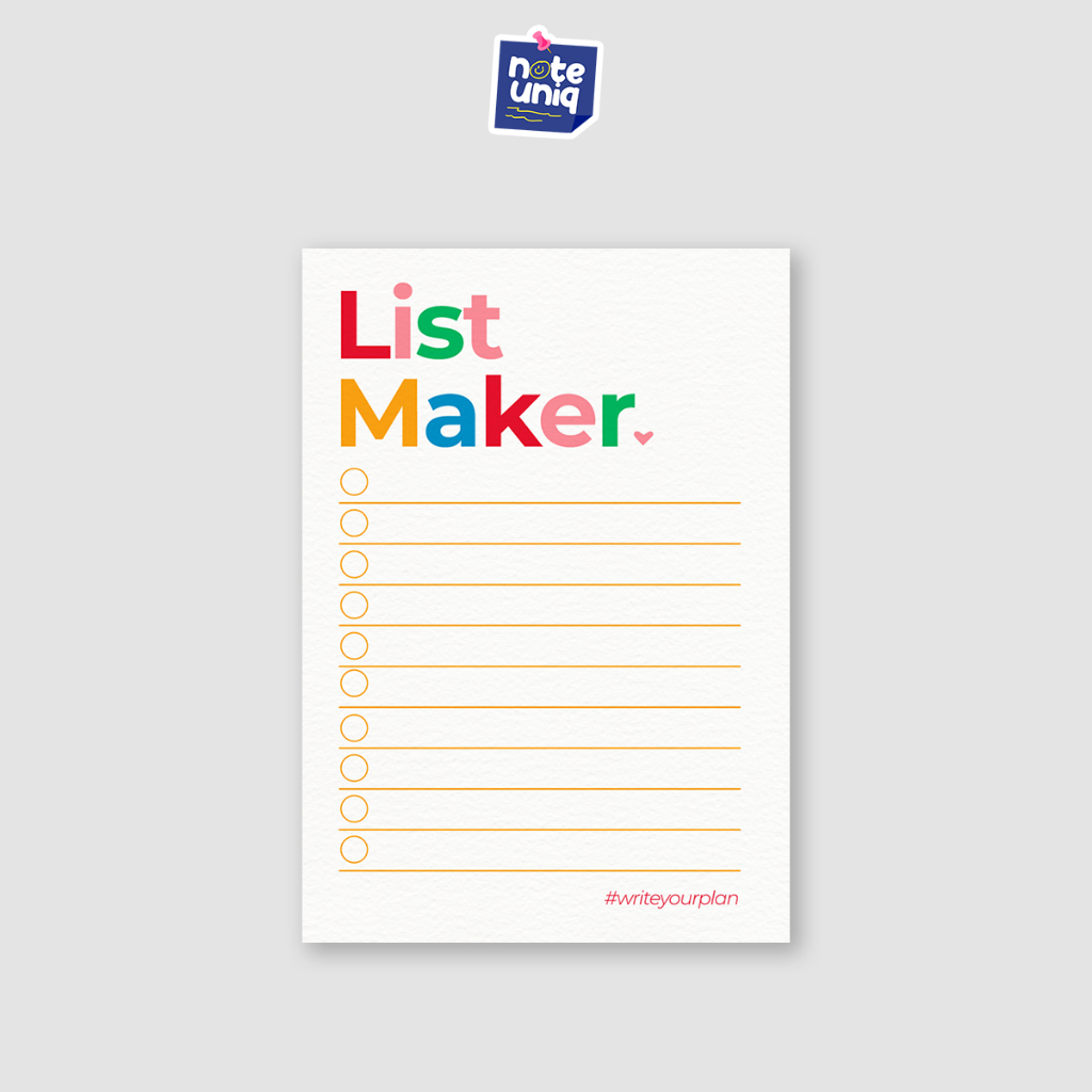

Notepad Memopad List Maker NP0125 - Isi 50 Lembar