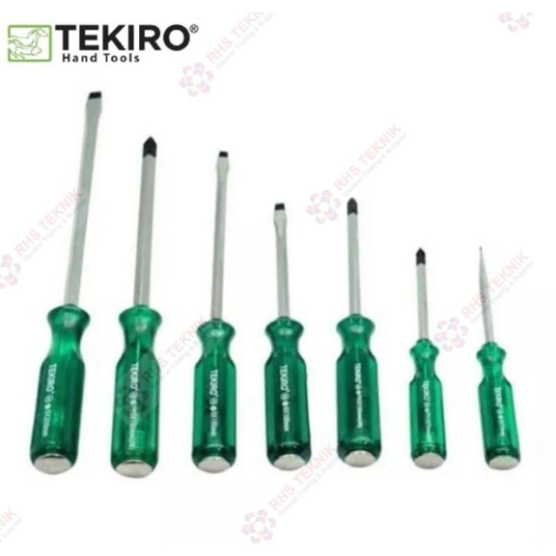 OBENG KETOK TEMBUS SET 7PCS HIJAU TEKIRO SD-GT0932