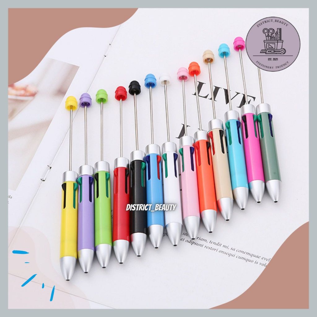 

PULPEN DIY MANIK 4 WARNA PULPEN CETEK MEKANIK 4 WARNA PENA WARNA WARNI BEADS DIY