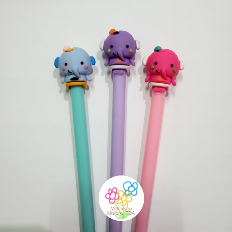 

(12 pcs) Pen Gel Karakter Gajah / Pulpen Gel Gajah / Bulpen Gel Gajah / Pen Gel Anak Anak / Gel Pen / Pen Jel