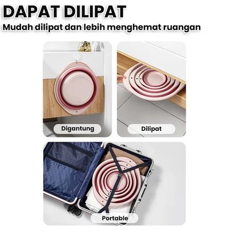 Ember - Ember Plastik - Ember Lipat Portable - Baskom - Ember Portable Lipat - Ember Lipat 10 Liter