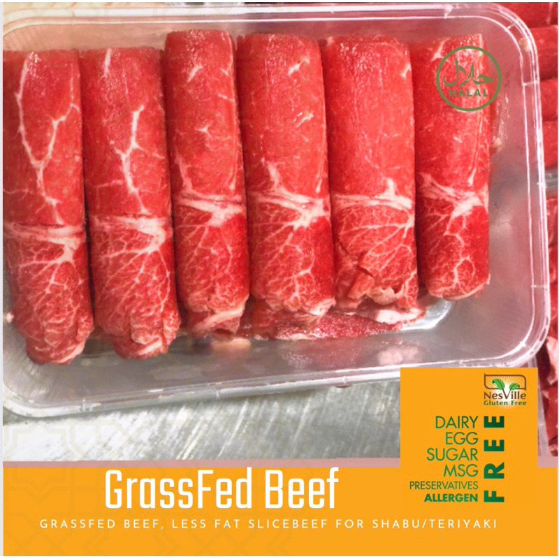 

Slice beef Grassfed Rendah lemak | Daging Teriyaki Sukiyaki Shabu Non GMO | Sehat & Organik Mpasi Balita