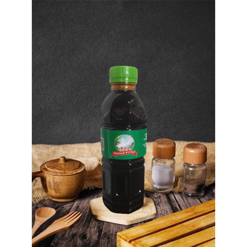 

Kecap khas Kudus cap BANYAK PUTIH 500 gram kemasan botol