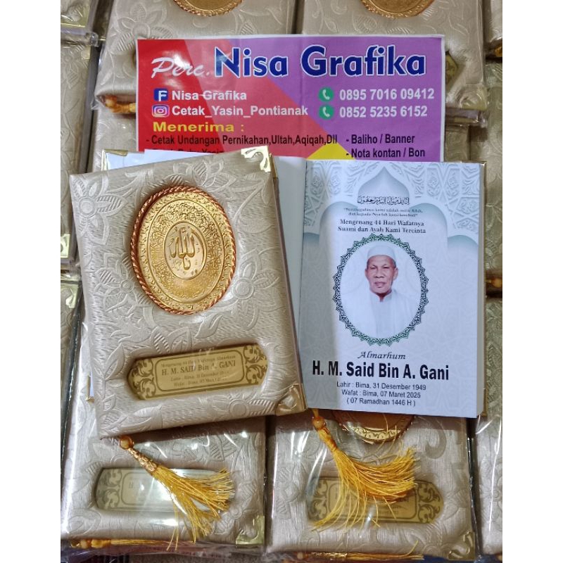 

Buku yasin cover kulit oscar lapis busa