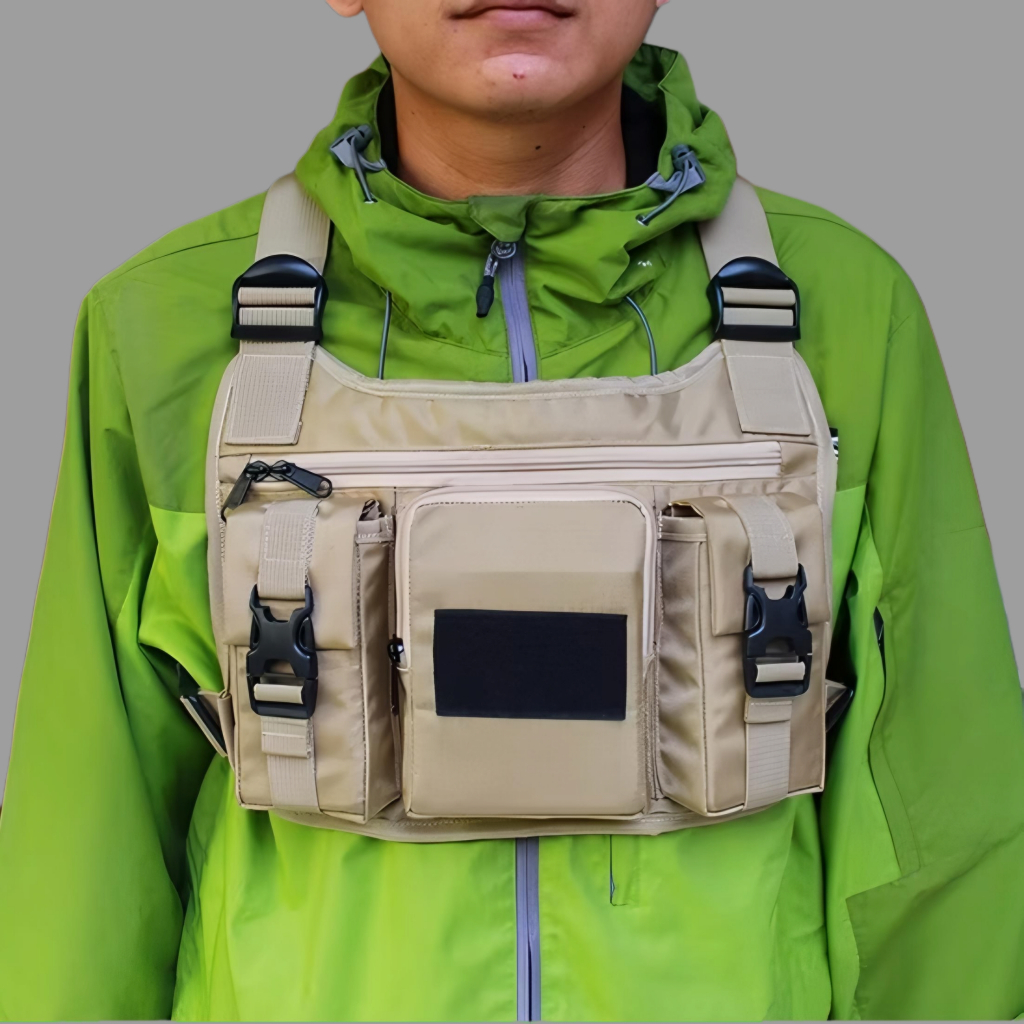 Tas Dada Pria Slayer Krem Premium Chest Bag Tactical