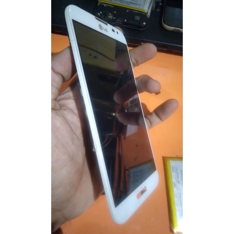 lcd + frame LG optimus G Pro E985 ori copotan normal mulus