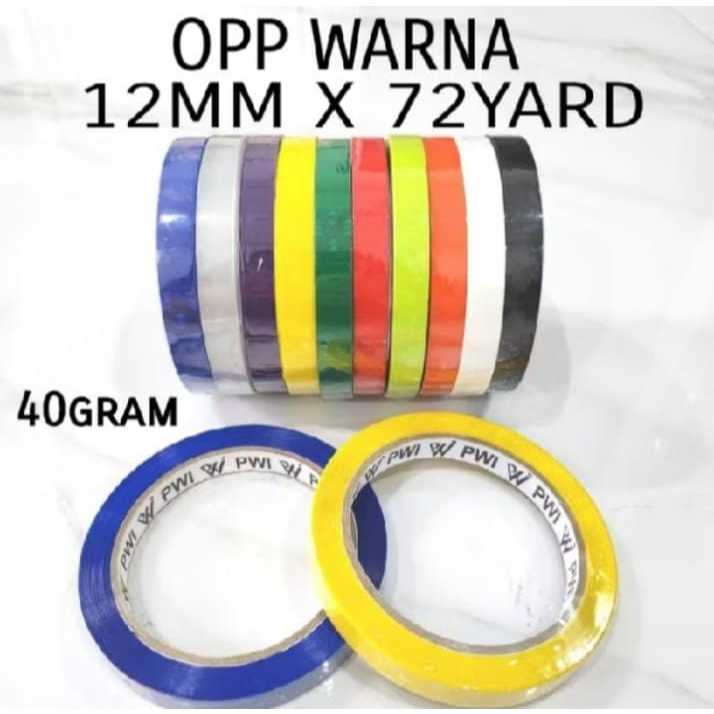 

Stationary Tape Solasi Warna / Lakban 12mm X 72 yard Warna