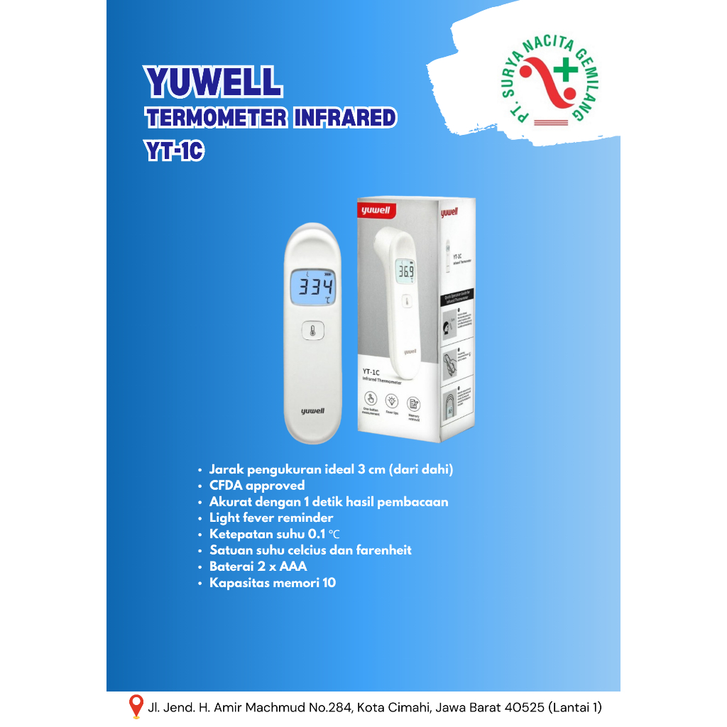 Termometer Infrared Yuwell YT-1C Non Contact