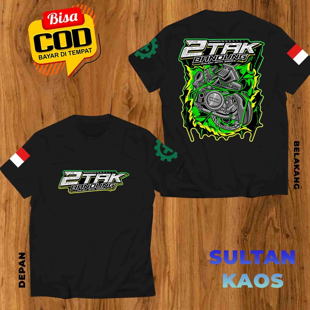 Kaos Racing 2 Tak Indonesia 2 Stroke Logo Otomotif Motor Balap - Tshirt Distro 2 stroke Bandung Terb