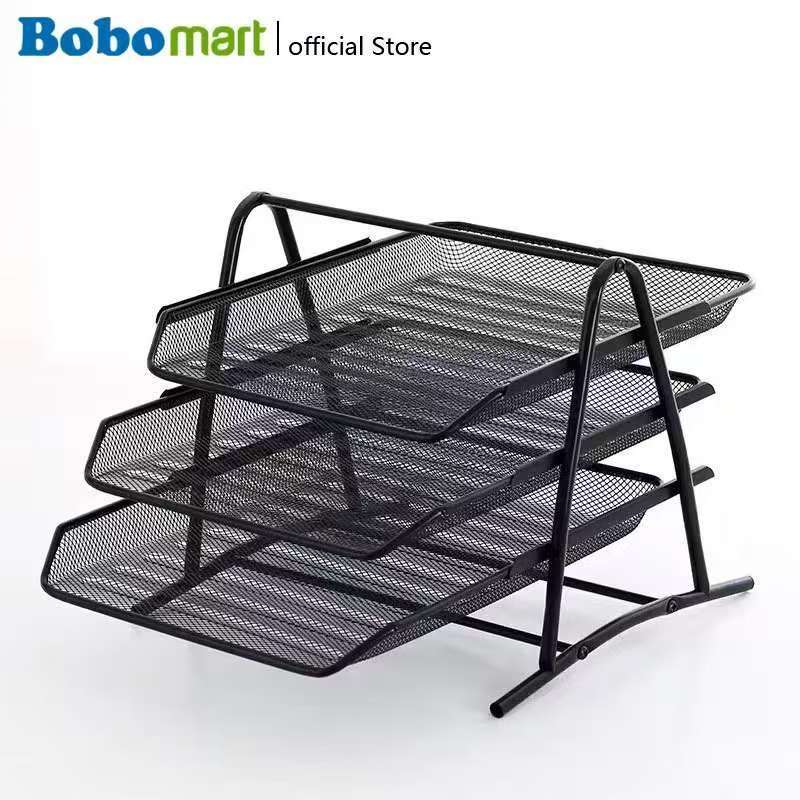 

BOBOMART File Document Tray Rak Wadah Dokumen 3 Tingkat DG-2001