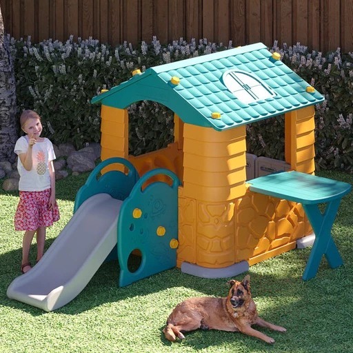 Mainan Playground Rumah Rumahan Piknik Children Picnic Cabin Playhouse Slide Perosotan Big Playhouse
