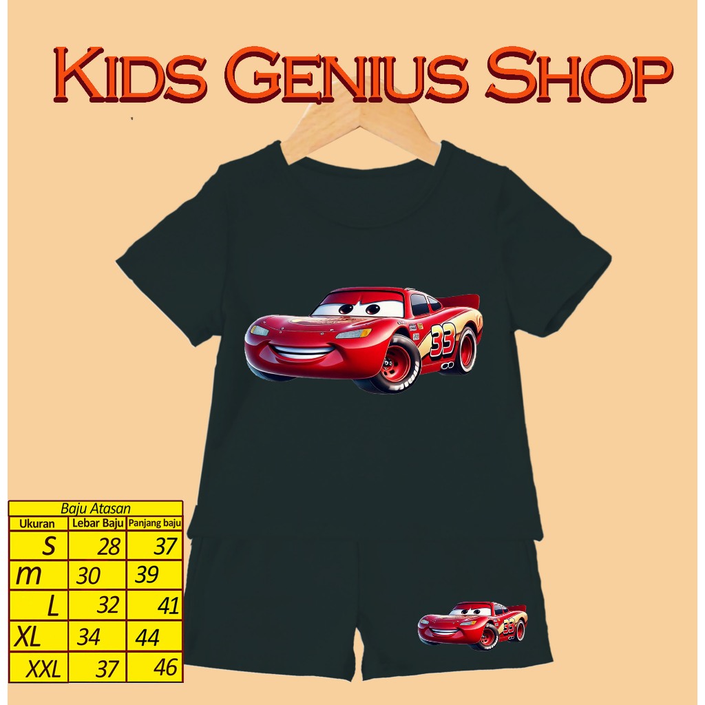 Setelan Kaos Celana Pendek | Unisex | Mcqueen