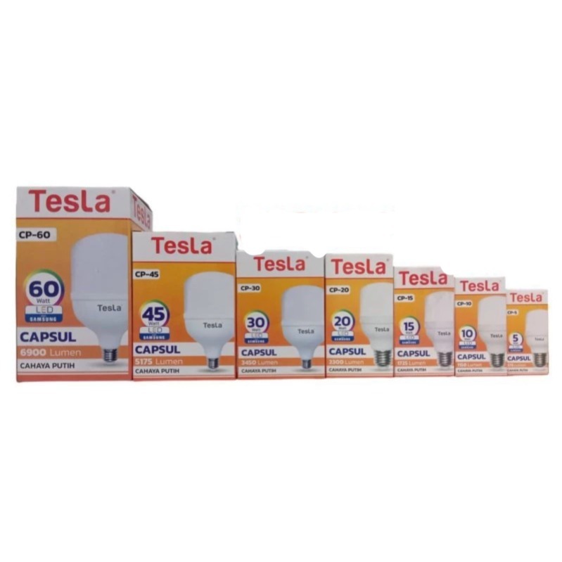 Hannochs LED Capsul Tesla - Bohlam Lampu LED Kapsul Tesla- 5w 10w 15w 20w 30w Putih