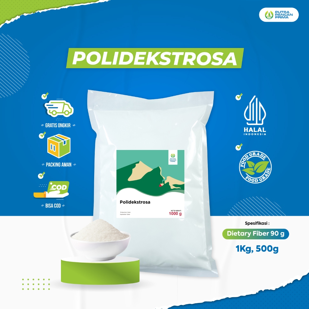 

Polidekstrosa Pemanis Polydextrose Bubuk Premium Powder Sweetener 500gr 1kg