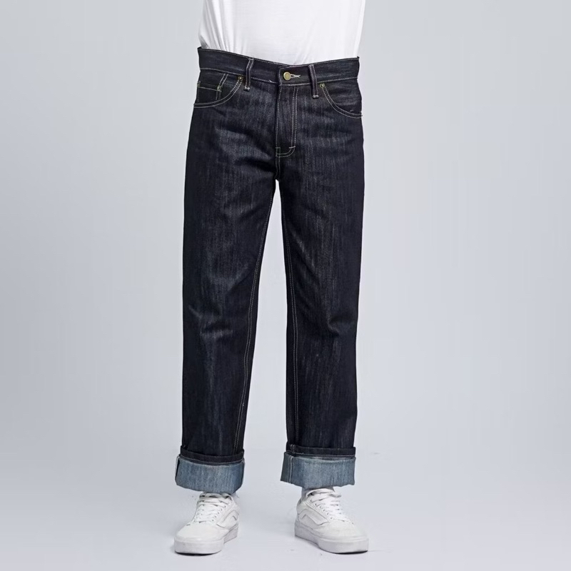 Celana Raw Denim Accent Selvedge 15 Ozz Slim Straight  Sanforize