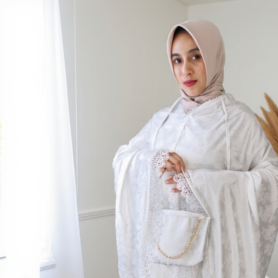 YLT Mukena Dewasa Silk Jaguard 2in1 Tas Premium Arpani Series