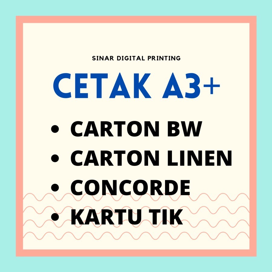 

Cetak A3+ Bahan BW | K. TIK | LINEN | CONCORDE