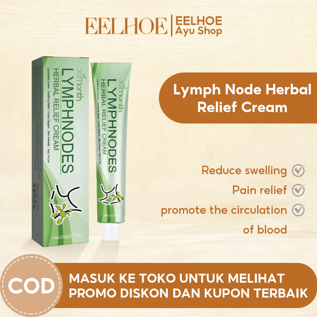Ximonth LYMPH NODES HERBAL RELIEF CREAM 20g Menghilangkan Pembengkakan Dan Ketidaknyamanan Pada Lehe