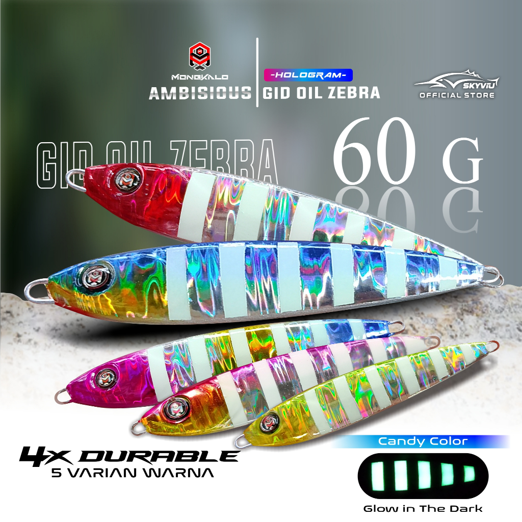 Metal Jig 60 Gram GID MONGKALO AMBISIOUS 60gr MetalJig Killer 60g 60 gr 60 g Umpan Metal JiggingG