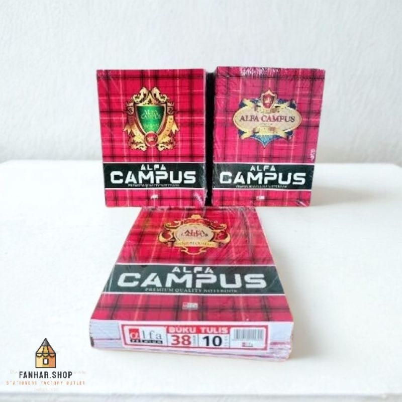 

ALFA CAMPUS / MMCAMPUS Buku tulis isi 38 lembar murah isi 5 buku ukuran buku tulisbiasa/pendek/uk kwarto/buku biasa (21cmx16cm)