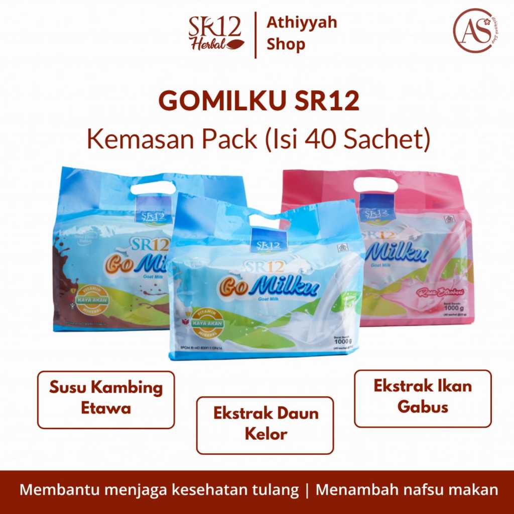 

GoMilku SR12 | Susu Kambing Etawa Kemasan Bag Isi 40 Sachet | Gomilku Pack | Menambah Nafsu Makan