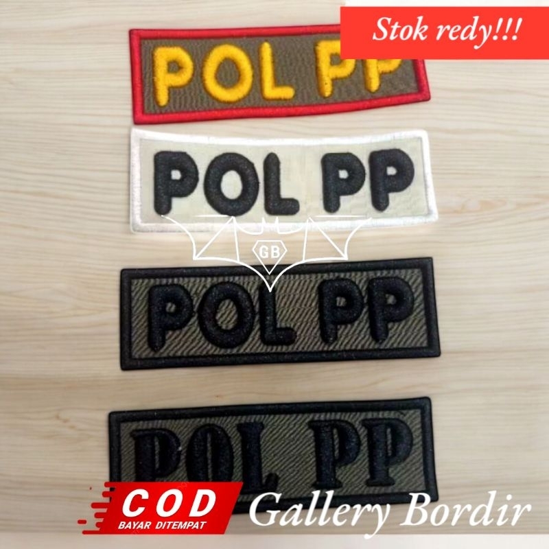 bordir label pol pp timbul | bordir pol pp