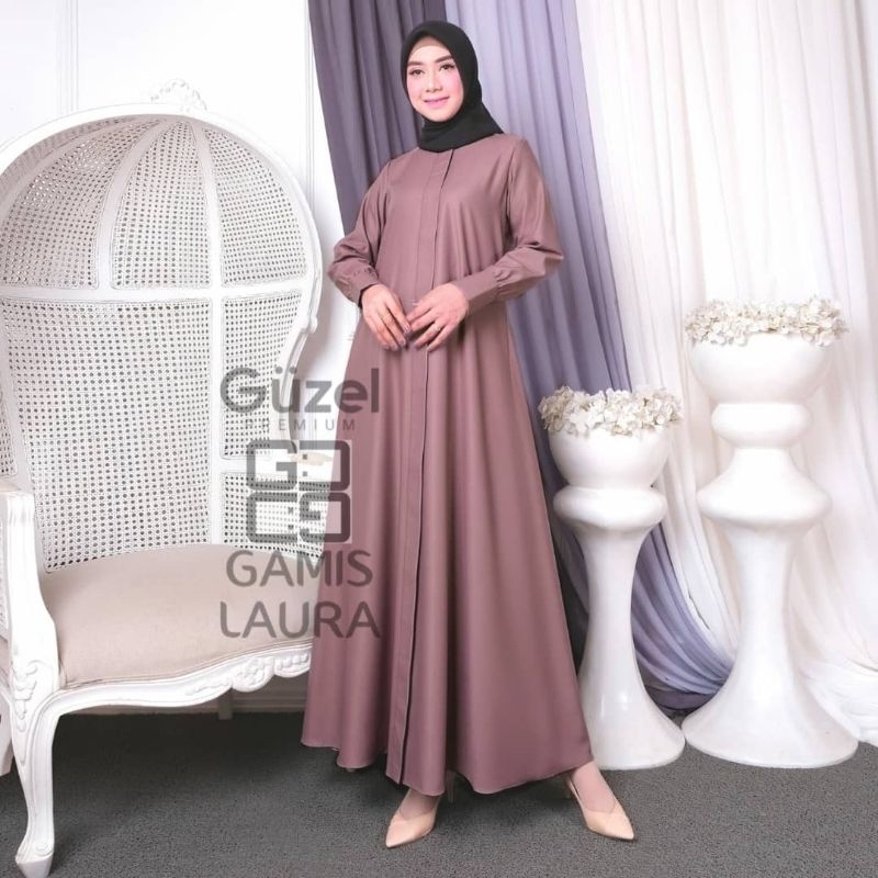 Gamis Laura Polos Bahan katun toyobo - Guzel