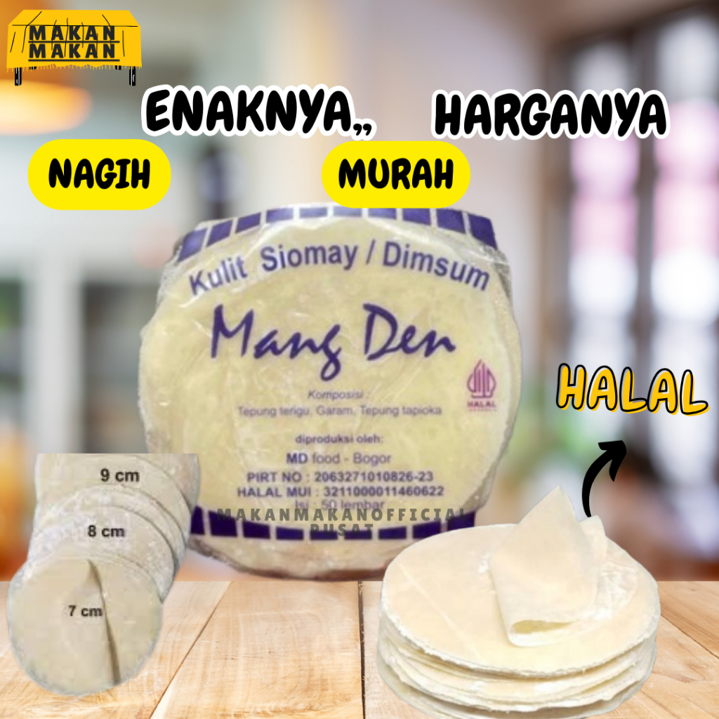 

Kulit dimsum ukuran 7cm/8cm/9cm isi 50 kulit gyoza kulit siomay tipis lentur Anti lengket tidak mudah sobek Tanpa Pengawet Halal murah