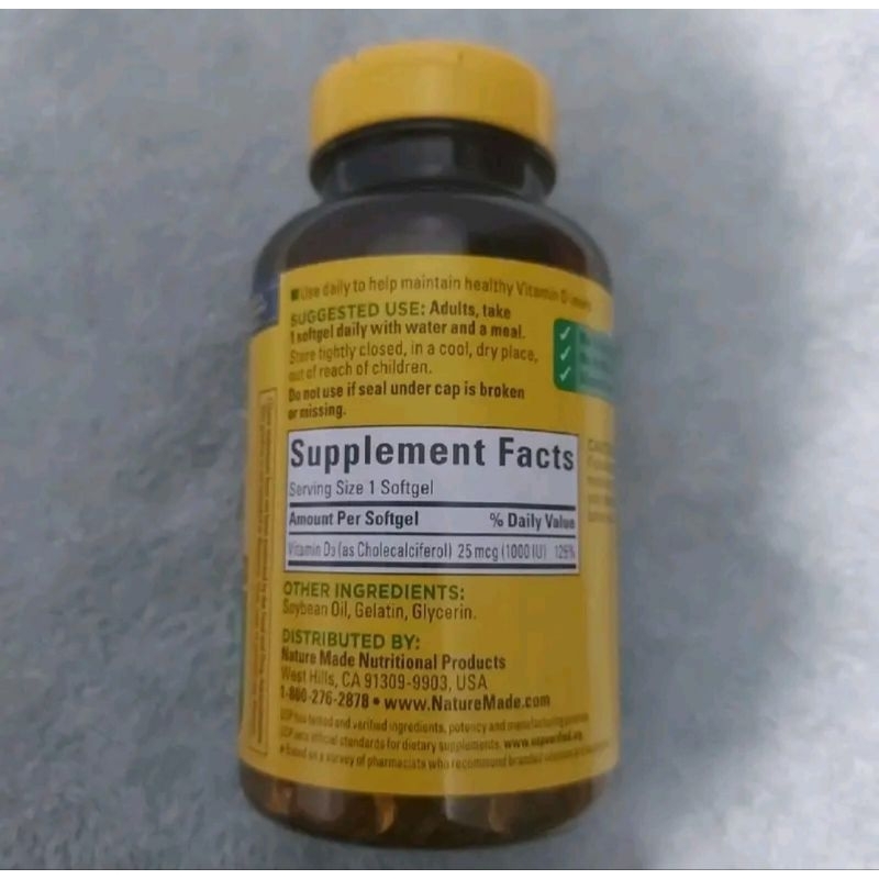 NATURE MADE D3 1000IU isi 300 softgels