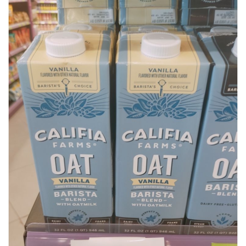

Califia Farms Oat milk barista vanilla susu oat gandum 946ml