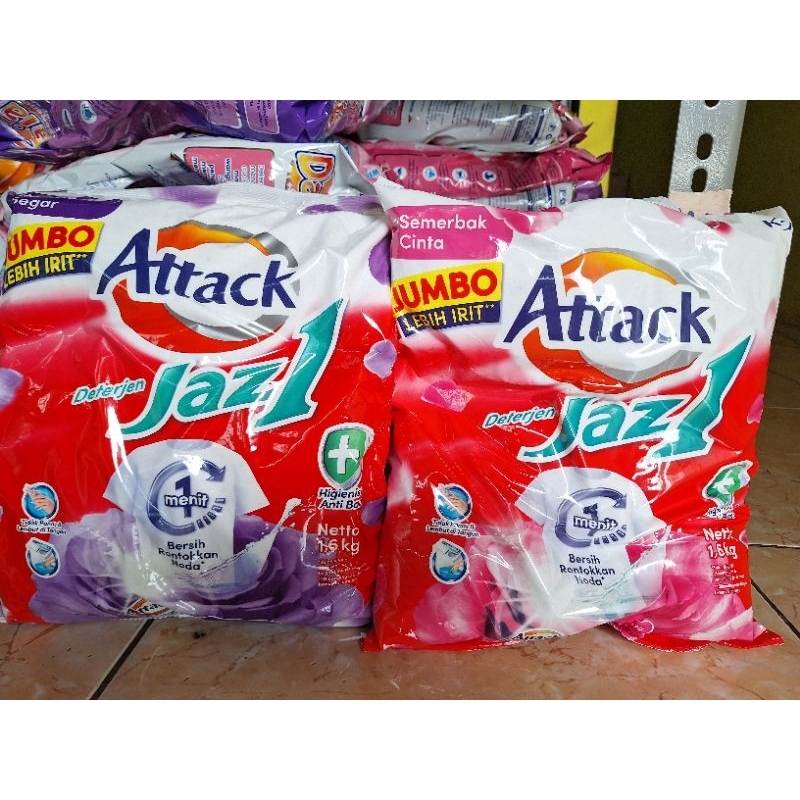 Attack Jazz1 Detergen bubuk jumbo 1,6 kg