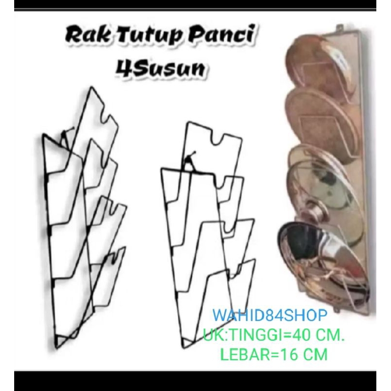rak tutup panci dinding/rak tutup panci dapur/rak dapur/rak tutup panci/rak serbaguna/rak.