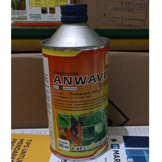INSEKTISIDA ANWAVIN 500EC PEMBASMI ULAT PADA TANAMAN CABAI - KEMASAN 500ML