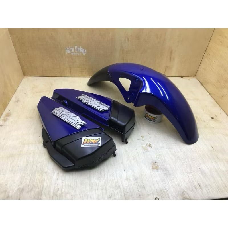 spakbor depan yamaha rx king set bok aki yamaha rx king body rx king rx z warna biru