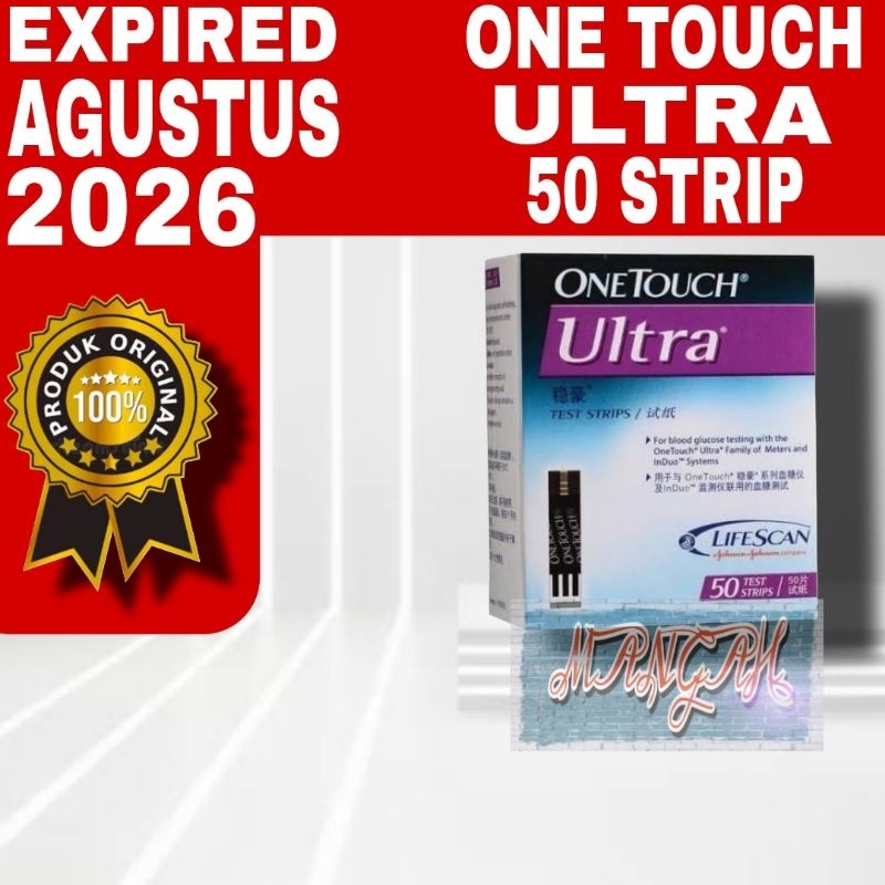 One Touch Ultra 50/Strip Gula Darah One Touch Ultra 50 Strip Original