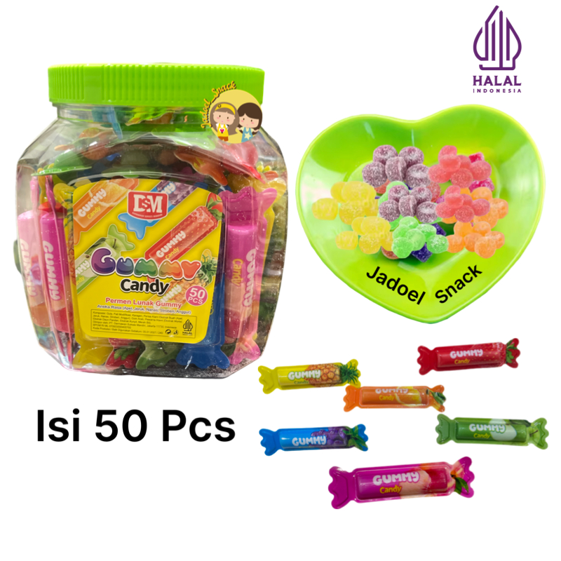 

GROSIR - Permen Ribbon Gummy 50 x 10 Gr Rasa Buah - Permen Lunak Buah by Jadoel_Snack