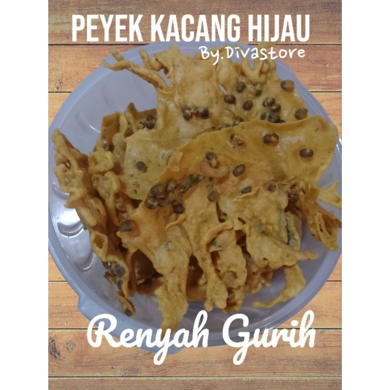 

PEYEK KACANG HIJAU--Enak,Gurih, Renyah,--kemasan Toples 3liter