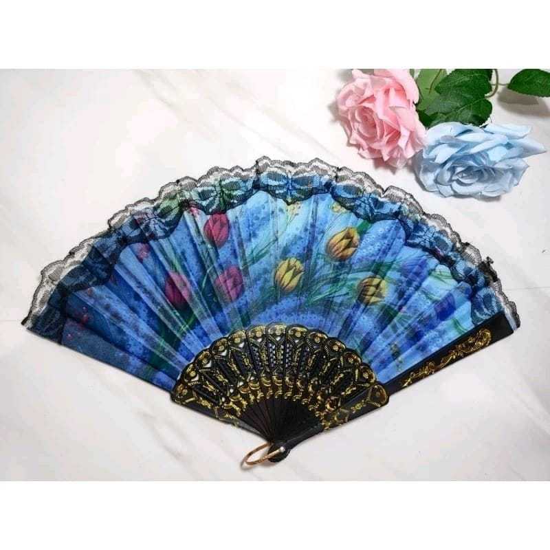 UM1 KIPAS SOUVERNIR SPANYOL/KIPAS LIPAT TANGAN CANTIK SPANYOL/KIPAS NARI