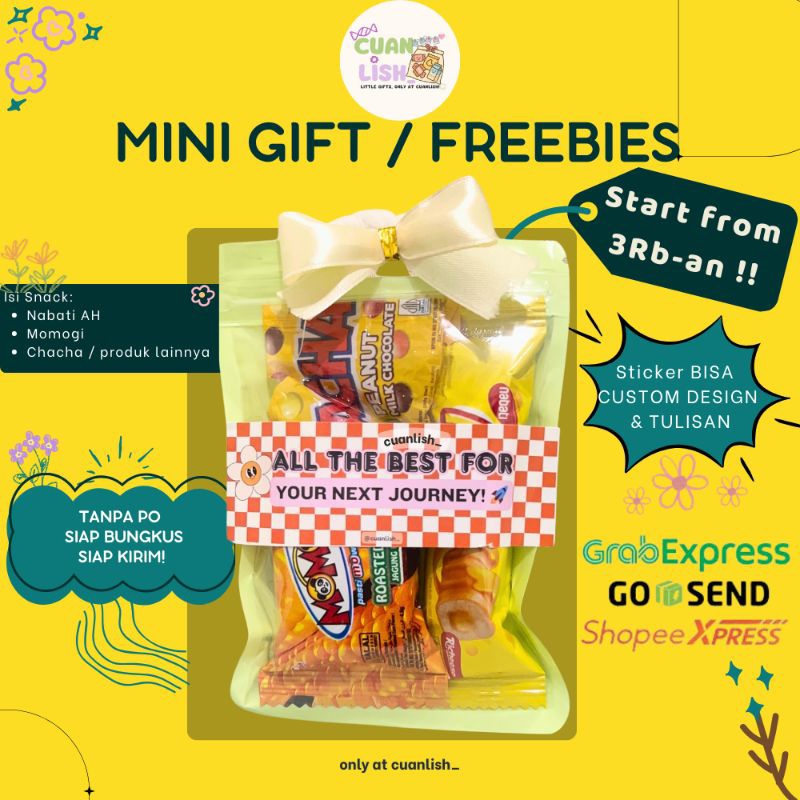 

WARNA KUNING | MINI GIFT SNACK | FREEBIES MURAH | SOUVENIR SNACK MINI | SNACK MINI ACARA | SNACK ULANGTAHUN