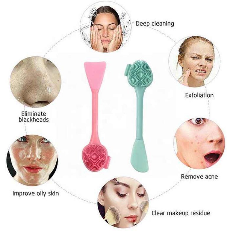 EBS-58 (B) KUAS MASKER SILIKON 3IN1 4IN1 / KUAS MASKER WAJAH BAHAN SILIKON PP PREMIUM / KUAS MASKER 