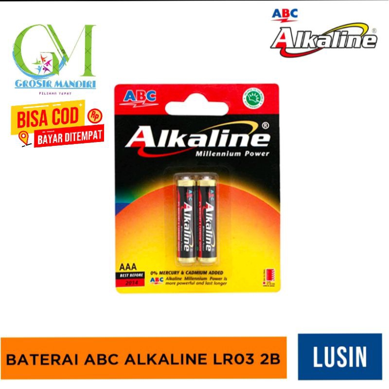Baterai A3 Alkaline (AAA) - (6 hanger - 1lusin - 12biji)