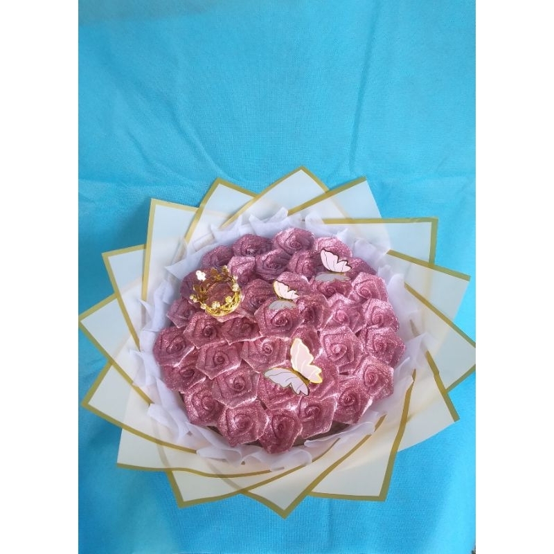 

buket pita satin isi 40 kuntum